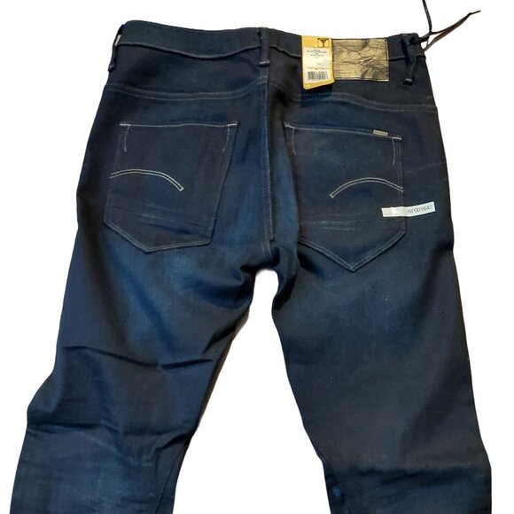 G-Star Raw ARC 3D Tapered Cropped Dark Aged INOX Denim Blue Jeans Sz 26 NWT - Picture 8 of 10